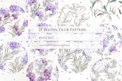 21 Watercolor Seamless Pattern