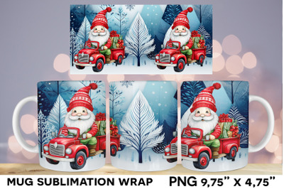 Winter Gnome Mug Wrap Sublimation Design