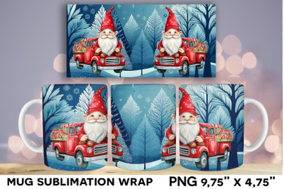 Holiday&nbsp;Gnome Mug Wrap Sublimation Design