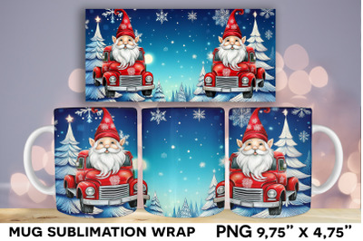 Festive Gnome Wrap Sublimation Design