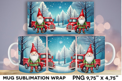 Gnome Winter Scene&nbsp;Wrap Sublimation Design