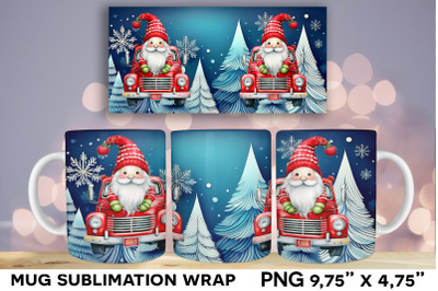 Gnome in Snowy Scene&nbsp;Wrap Sublimation Design