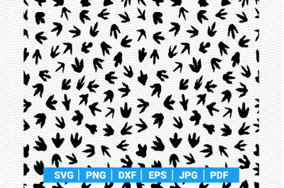 SVG Footprints Dinosaurs&2C;Seamless pattern digital clipart