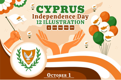 12 Cyprus Independence Day Illustration