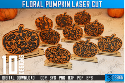 Floral Pumpkin Bundle | Pumpkin Ornaments | Halloween Dcor | CNC