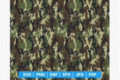 SVG Camouflage print, Seamless pattern digital clipart