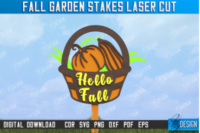 Fall Garden Stake | Garden Decoration | Lawn Stake | Harvest | CNC