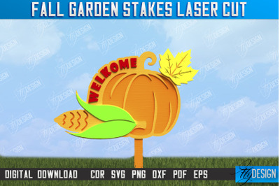 Fall Garden Stake | Garden Decoration | Lawn Stake | Harvest | CNC