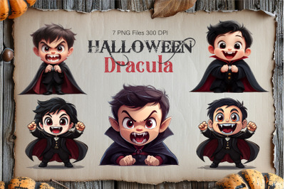 Cute cartoon Dracula. TShirt Sticker.