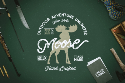 Moose Vintage Label