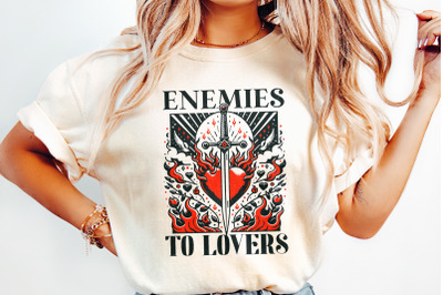 Enemies to Lovers Book Club PNG, Bookish png, Reading PNG, Book Lover