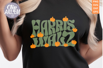 Harris Walz Pumpkin Retro Clip Art PNG Sublimation SVG EPS DXF Files