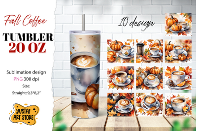 Fall tumbler bundle. Fall Coffee sublimation 10 design