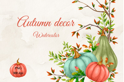 Autumn decor. Sublimation. Clipart. PNG