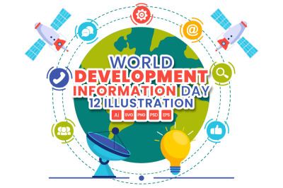 12 World Development Information Day Illustration