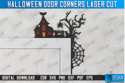 Halloween Door Corners | Door Sign | Porch Decorating | Wall Dcor |CNC