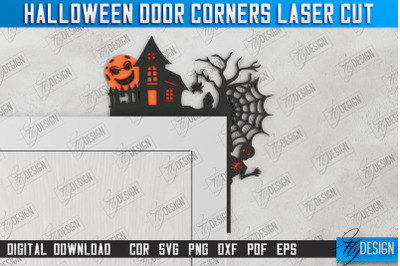 Halloween Door Corners | Door Sign | Porch Decorating | Wall Dcor |CNC