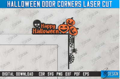 Halloween Door Corners | Door Sign | Porch Decorating | Wall Dcor |CNC