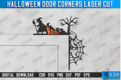 Halloween Door Corners | Door Sign | Porch Decorating | Wall Dcor |CNC