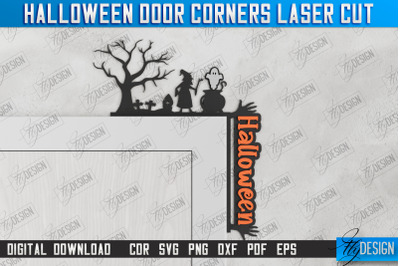 Halloween Door Corners | Door Sign | Porch Decorating | Wall Dcor |CNC