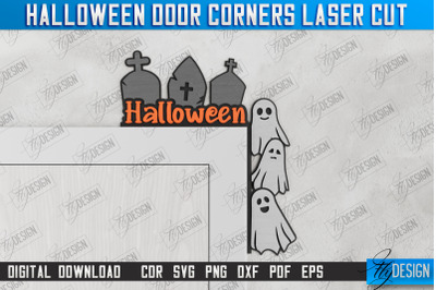 Halloween Door Corners | Door Sign | Porch Decorating | Wall Dcor |CNC