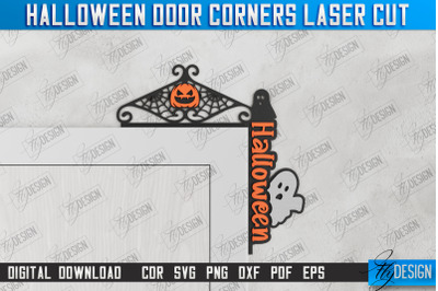 Halloween Door Corners | Door Sign | Porch Decorating | Wall Dcor |CNC