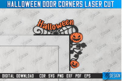 Halloween Door Corners | Door Sign | Porch Decorating | Wall Dcor |CNC