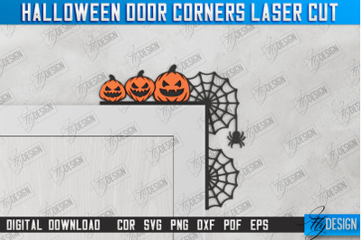 Halloween Door Corners | Door Sign | Porch Decorating | Wall Dcor |CNC