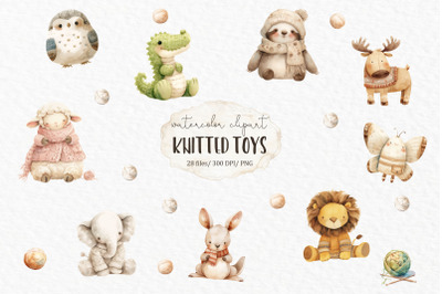 Boho baby toys watercolor clipart