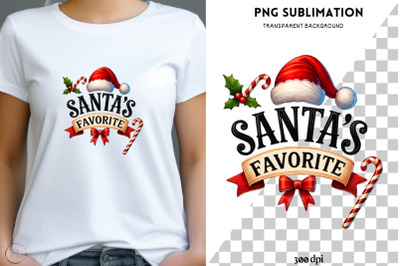 Santa&#039;s Favorite Retro Christmas PNG Digital Print for Card Making and