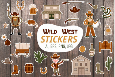 Wild West/ Printable Stickers Cricut Design