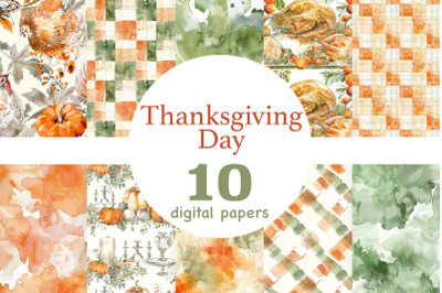 Thanksgiving Day Paper | Autumn Seamless Pattern