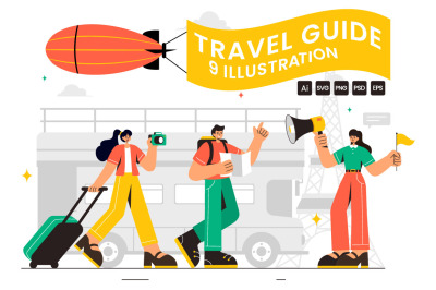 9 Travel Guide and Tour Illustration