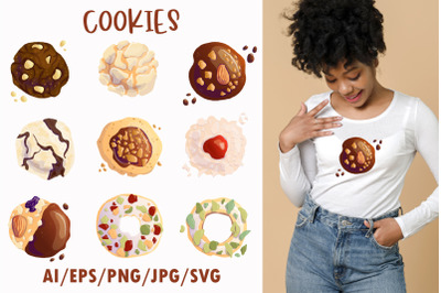 Cookies collection SVG File