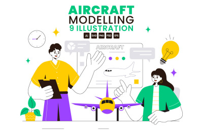 9 Aircraft Modelling and Crafting Illustration