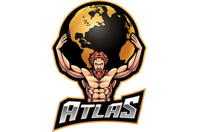 Atlas esport mascot logo design