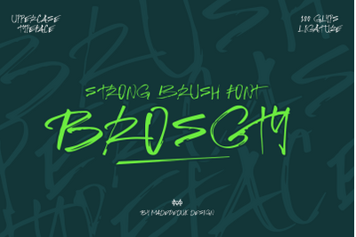 Brosgty Brush Font