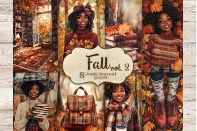 Fall Junk Journal Paper Bundle | Cozy Autumn Ephemera