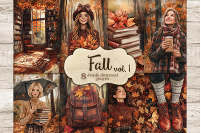 Fall Junk Journal Pages | Digital Collage Sheet