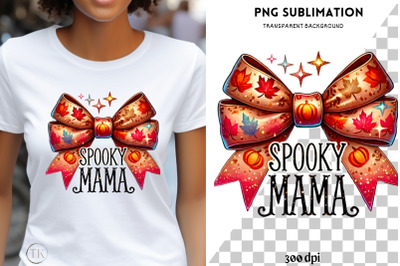 Spooky Mama Sublimation Designs, Halloween PNG for Coquette &amp; Gothic G