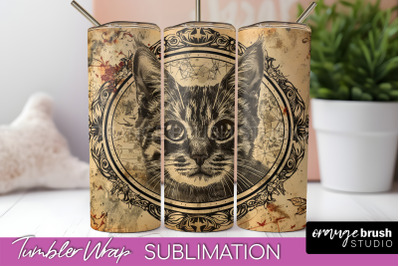 Vintage Halloween Tumbler Wrap, Spooky Halloween Sublimation