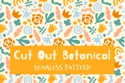 Cut Out Botanical Seamless Pattern