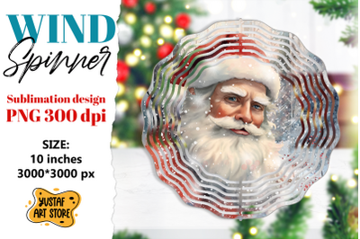 Christmas wind spinner. Santa Claus sublimation