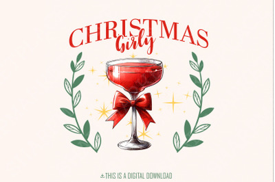 Christmas Girly png, Christmas Coquette Bow png, Christmas Girly png,