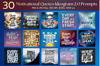 Motivational Quote Ideogram Prompts