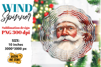 Christmas wind spinner. Santa Claus sublimation