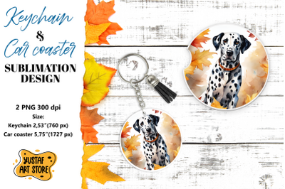 Fall Keychain. Fall Car coaster sublimation design