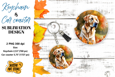 Fall Keychain. Fall Car coaster sublimation design