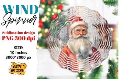 Christmas wind spinner. Santa Claus sublimation