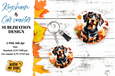 Fall Keychain. Fall Car coaster sublimation design